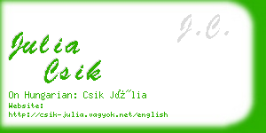 julia csik business card